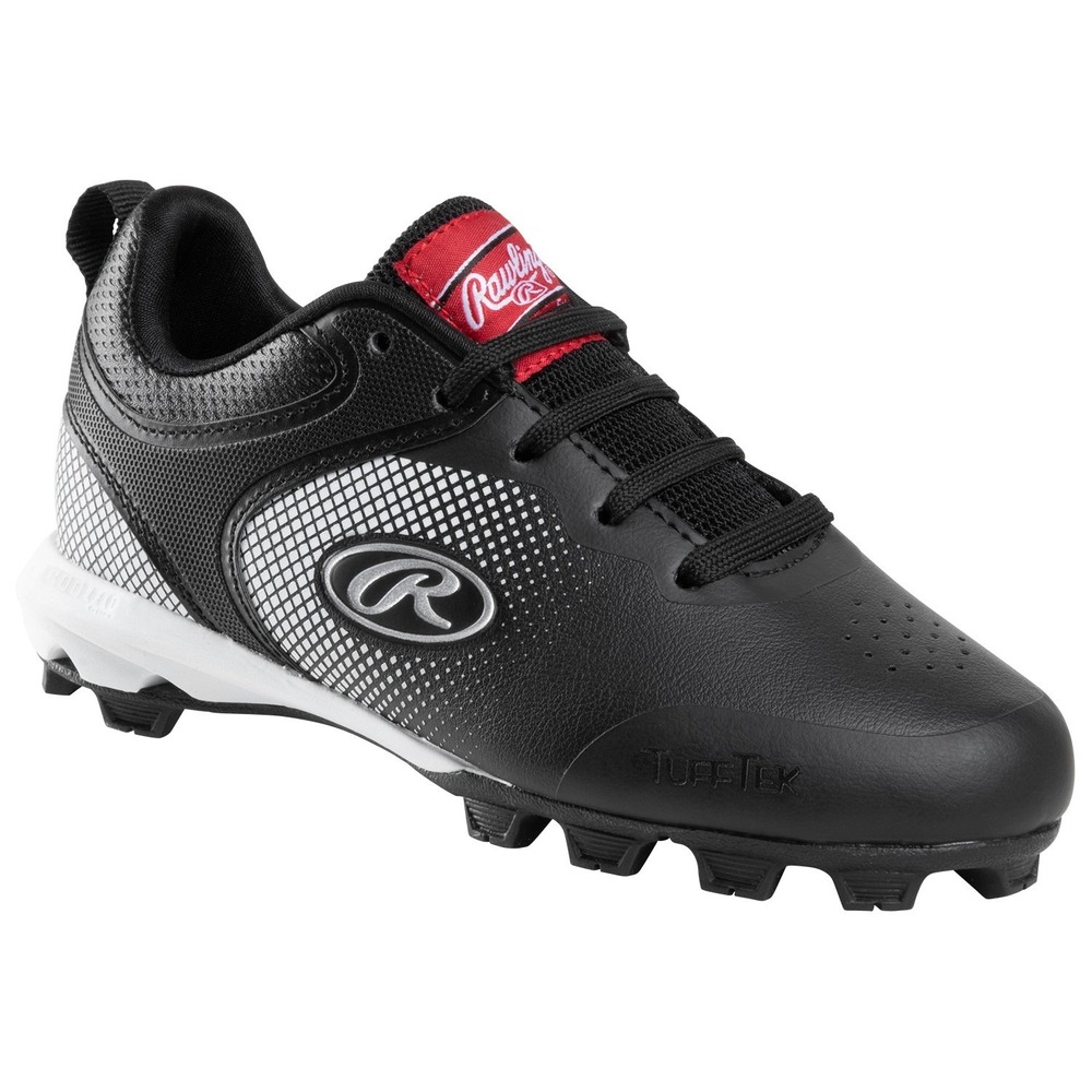 Rawlings Sanction Low Youth Baseball Cleats - Black Combo, 8